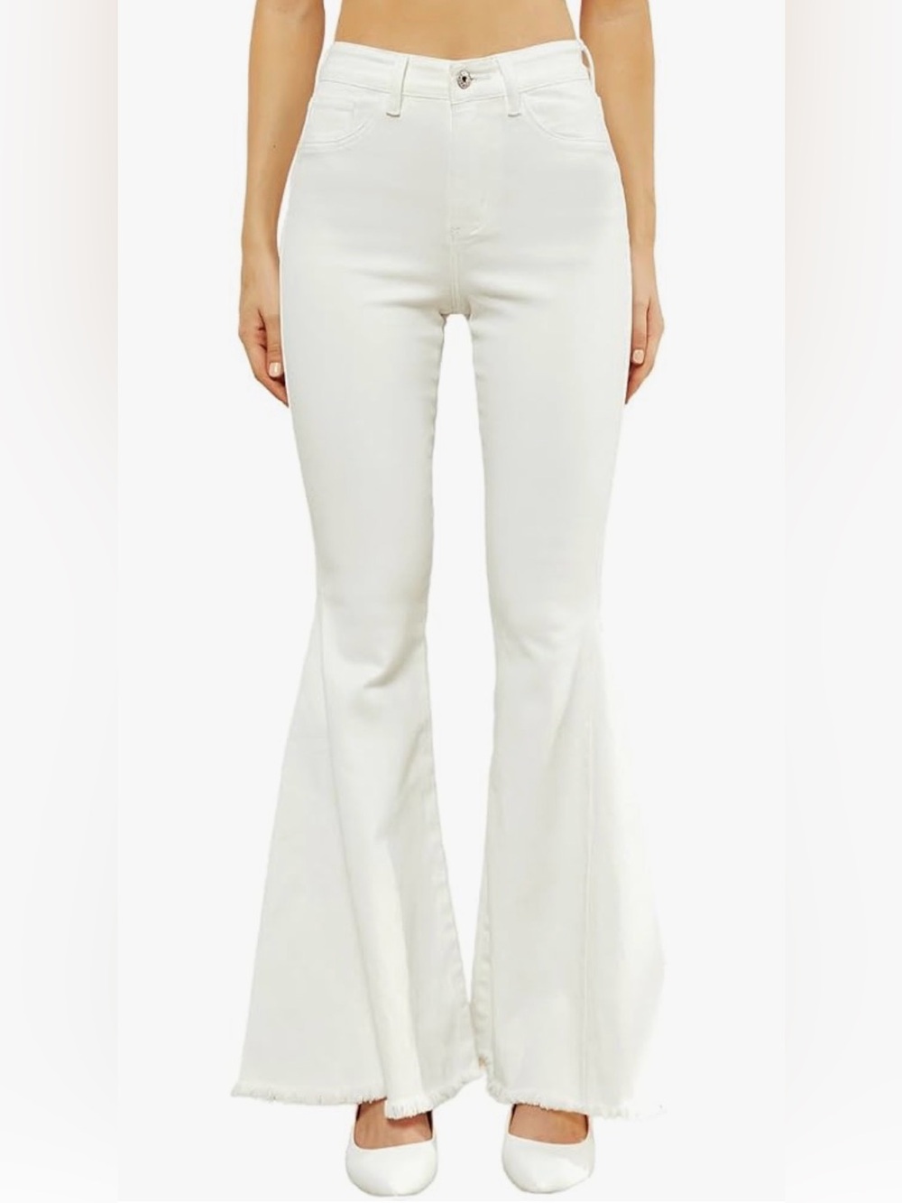 NWT REVEROF White High-Waist Flare Jeans